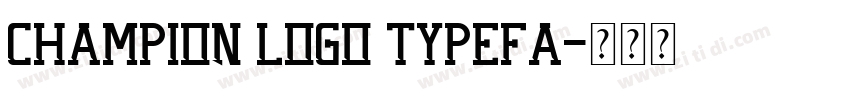Champion Logo Typefa字体转换